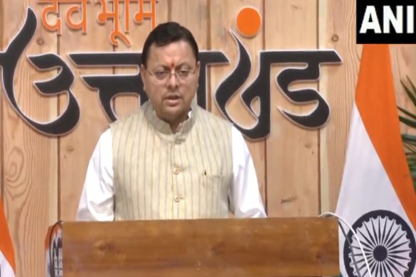 Uttarakhand CM addresses foundation stone laying ceremony of roads reconstructed under Central Road Infrastructure Fund in Udham Singh Nagar