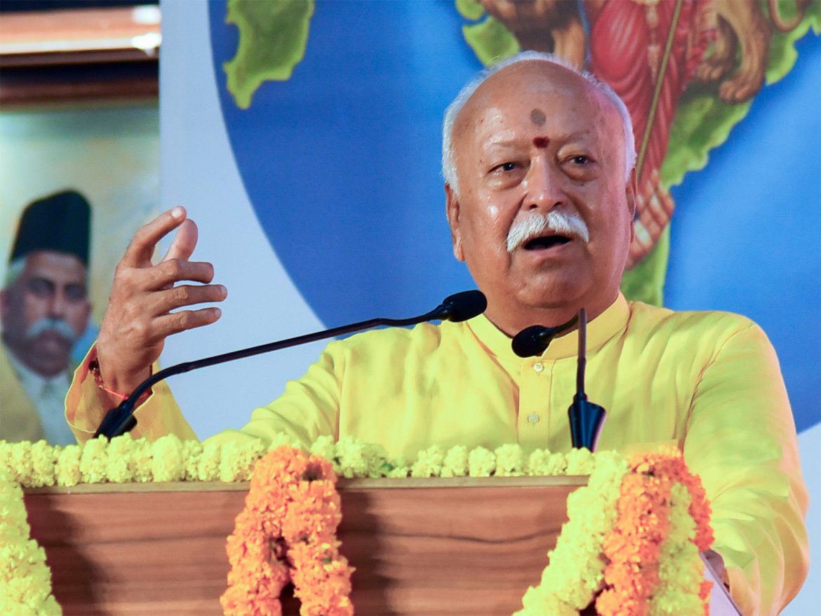 RSS Chief Mohan Bhawat releases 'Sangh Prarthana' audiotape by Shankar Mahadevan