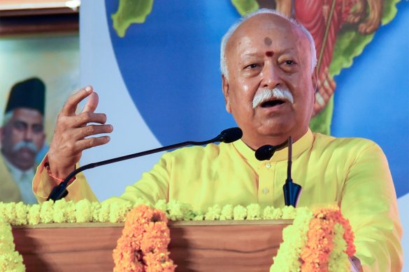 RSS Chief Mohan Bhawat releases 'Sangh Prarthana' audiotape by Shankar Mahadevan