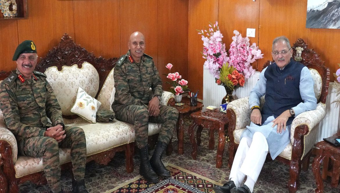 Ladakh LG reviews security situation with Northern Command Chief, Fire & Fury Corps GOC