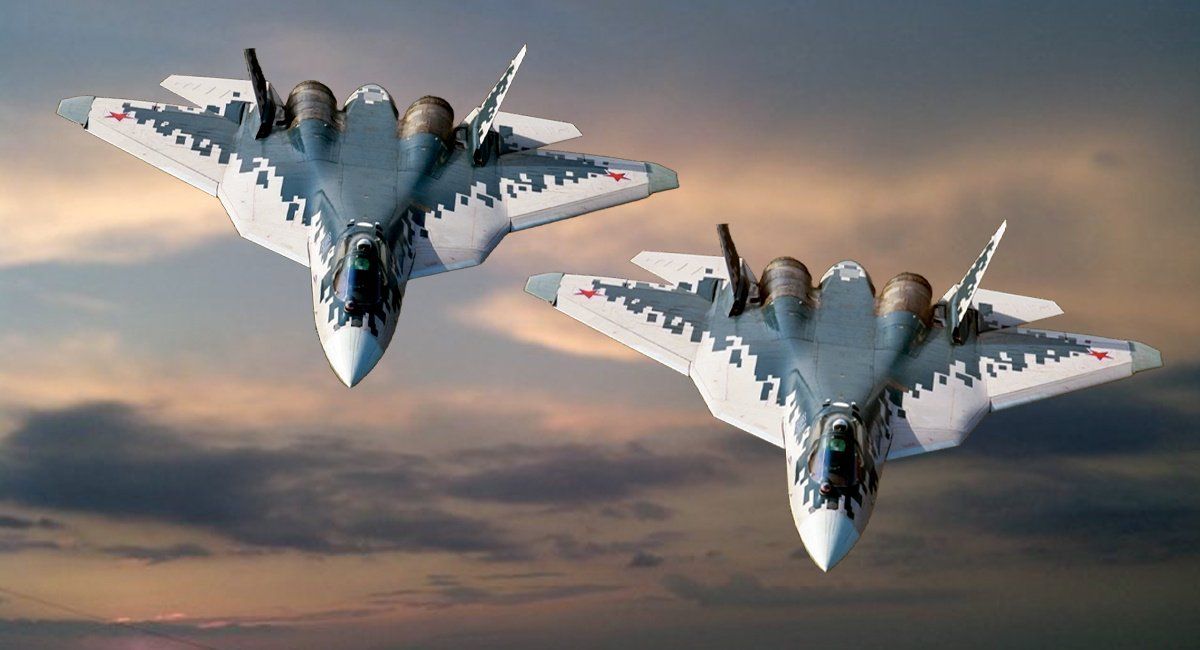 Su-57 jets fly in tactical formation - Photo Gallery