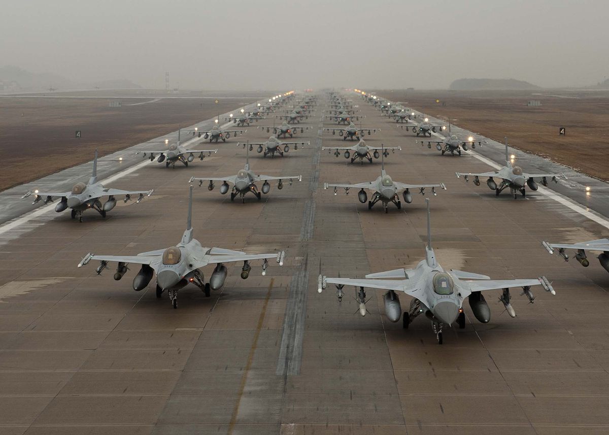 A formation of U.S. Air Force jets during a training exercise. - Photo Gallery
