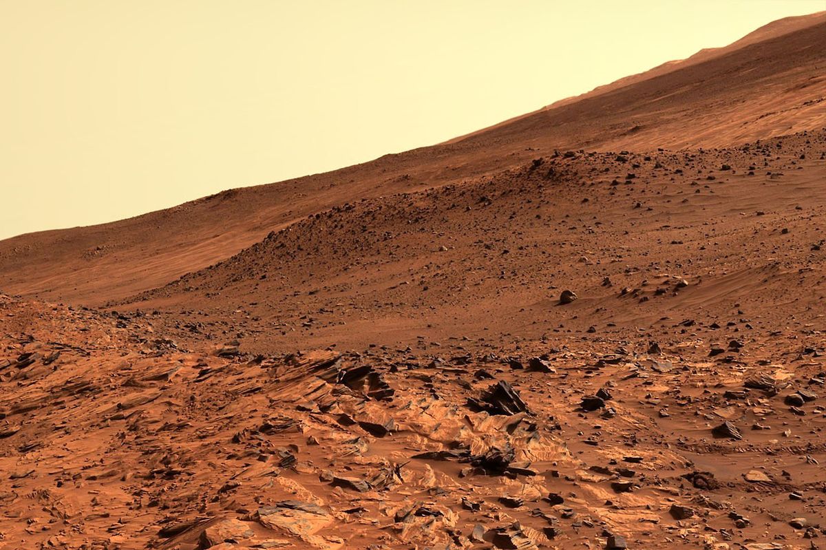 Columbia Hills on Mars with mineral formations indicating water’s role in shaping the terrain. - Photo Gallery