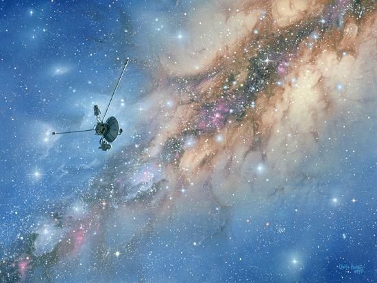 Voyager’s silhouette drifting toward the stars beyond the Milky Way - Photo Gallery