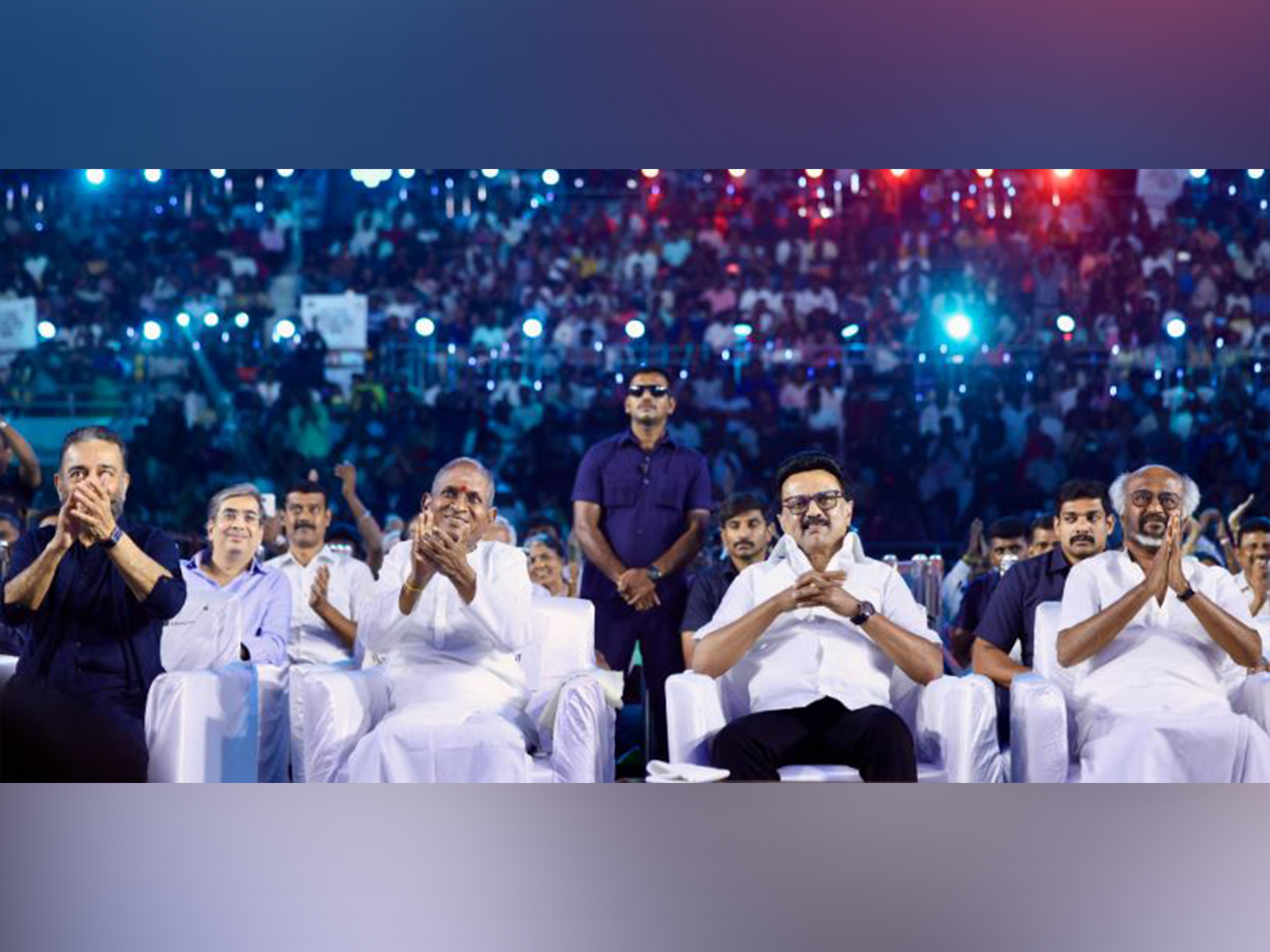 MK Stalin, Rajinikanth felicitate maestro Ilaiyaraaja on completing 50 years in music industry, Kamal Haasan joins in