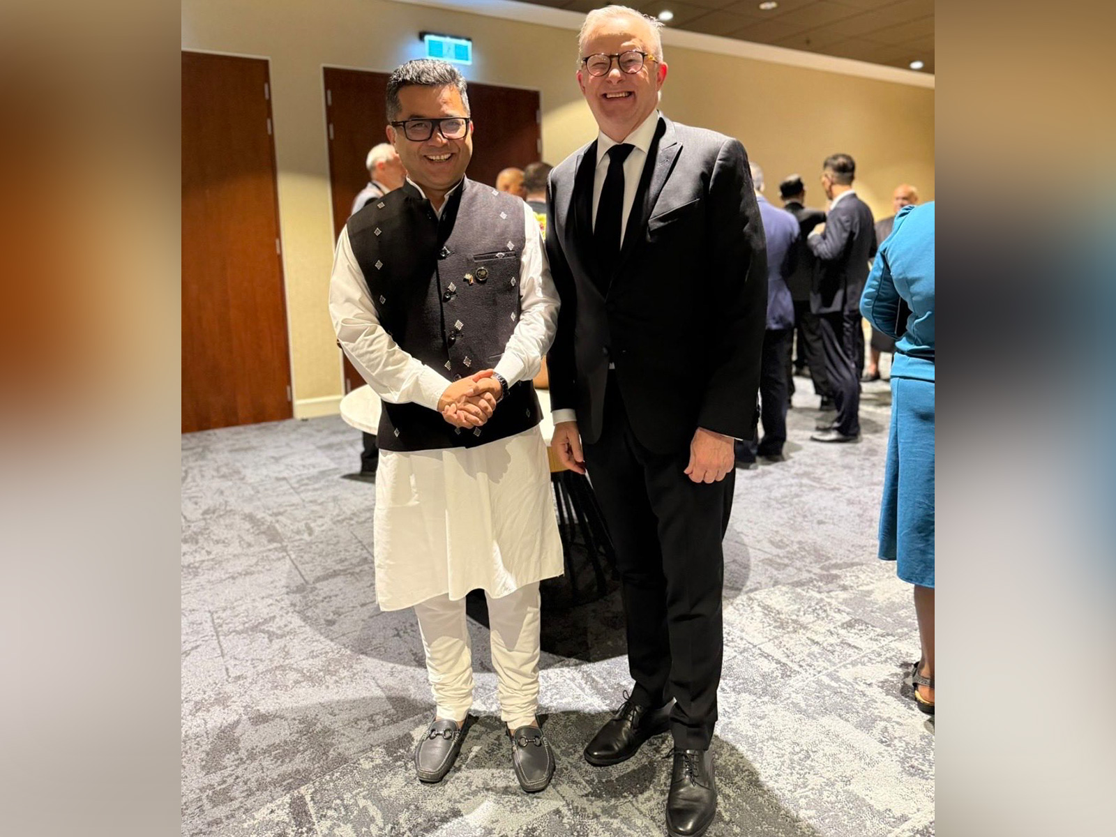 MoS Pabitra Margherita meets Australia PM Albanese at Port Moresby during Papua New Guinea I-day celebrations