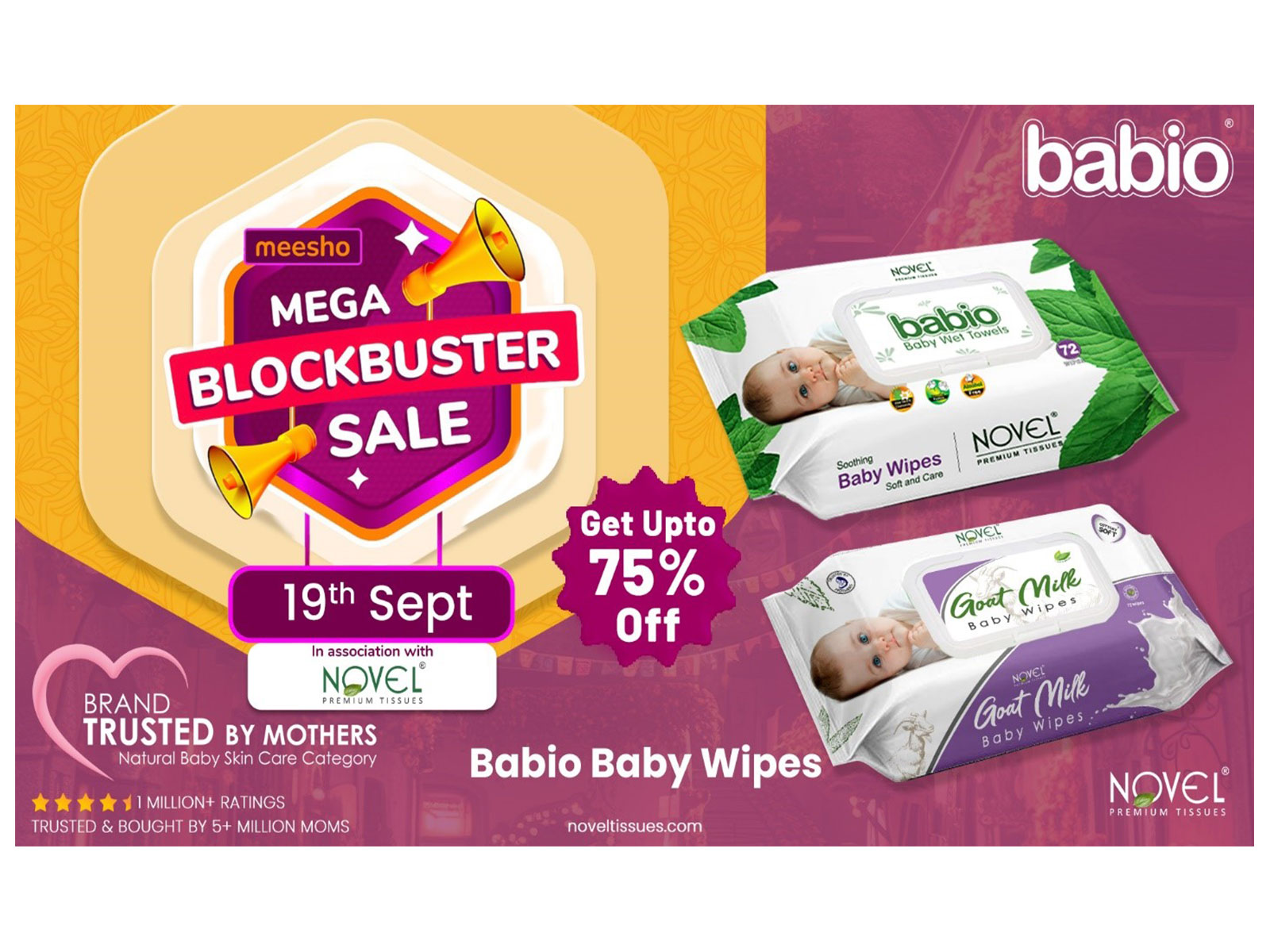 Novel Babio Baby Products Bring Gentle Care and Unbeatable Discounts to Meesho MEGA BLOCKBUSTER SALE Novel Babio Baby Products Bring Gentle Care and Unbeatable Discounts to Meesho MEGA BLOCKBUSTER SALE