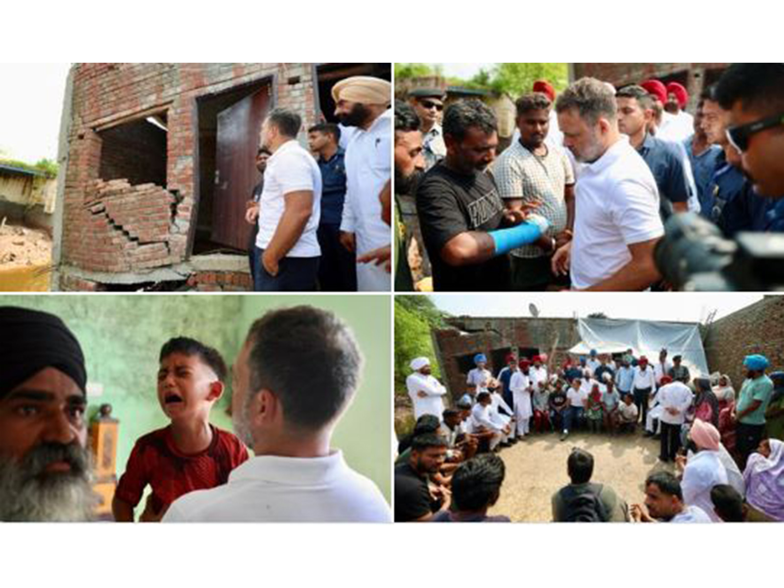 Rahul Gandhi visits flood-affected areas in Punjab, seeks relief for affected people