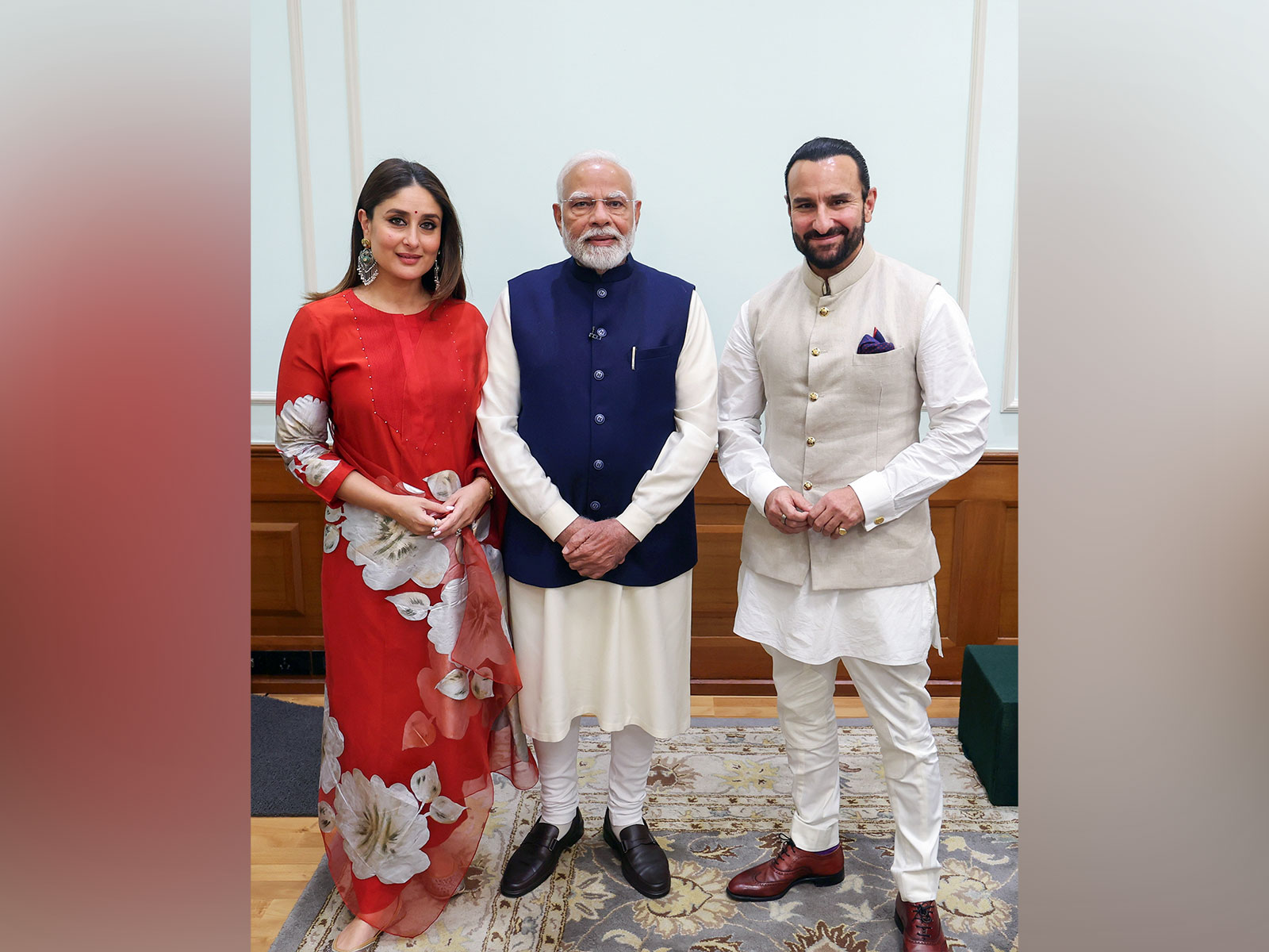 PM Modi, Saif Ali Khan, Kareena Kapoor (File photo: ANI)