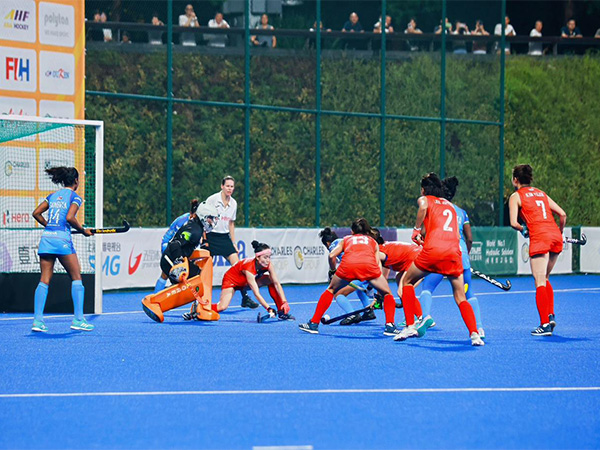 Players in action during the match (Photo: Hockey India)