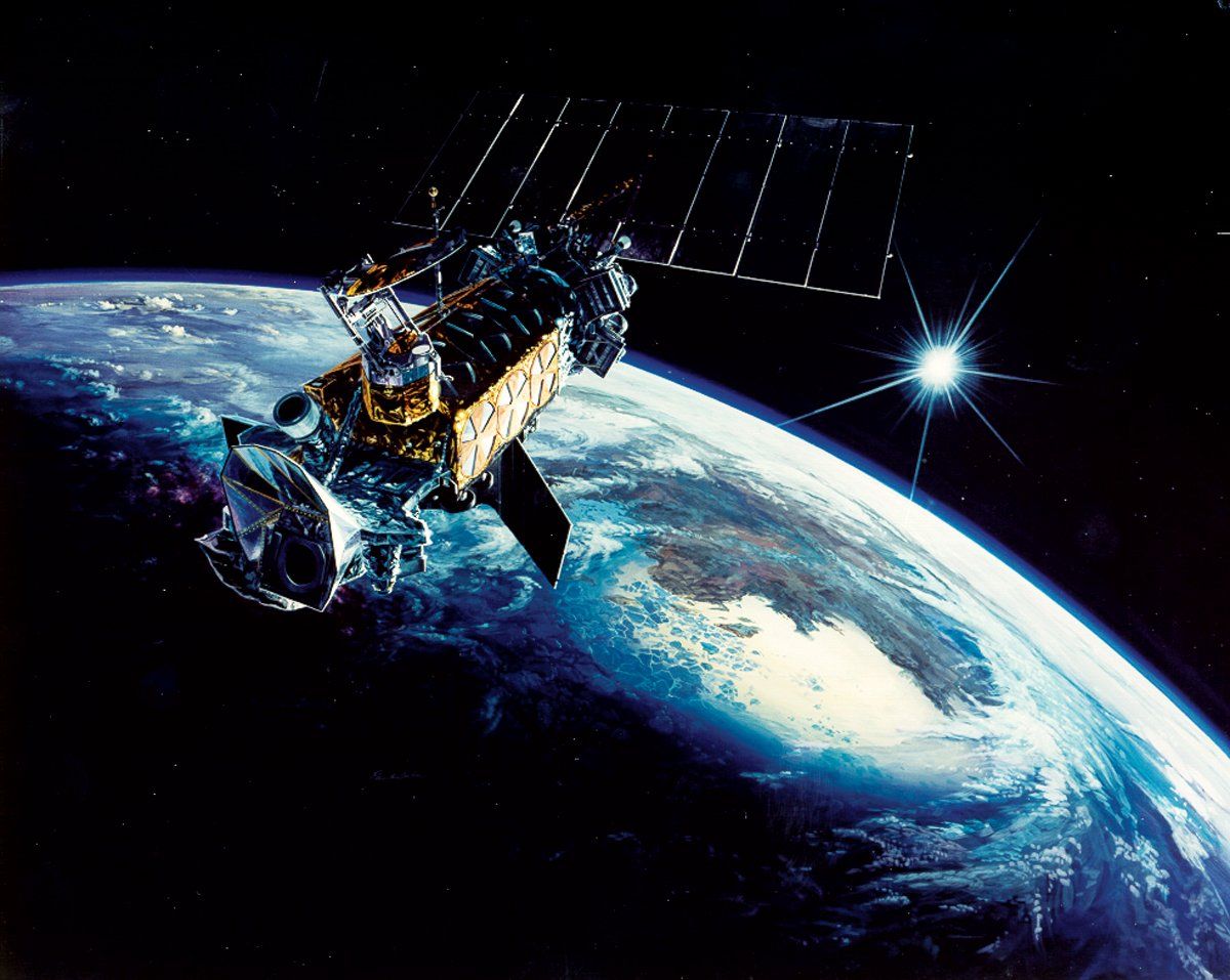 Russian satellite transmitting data from space. - Photo Gallery