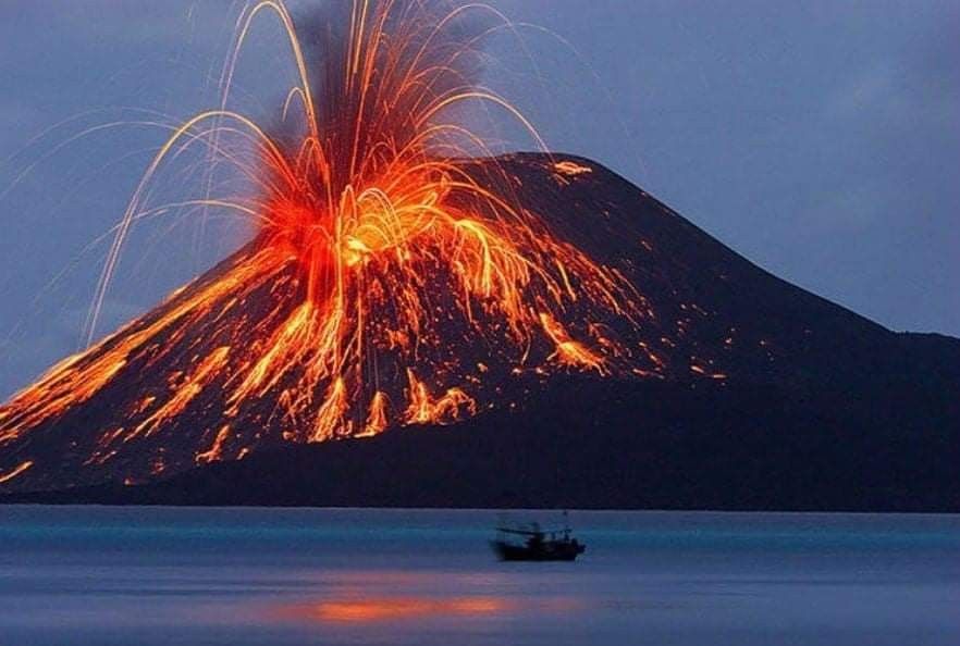 Stromboli volcano erupting on an island in Italy. - Photo Gallery