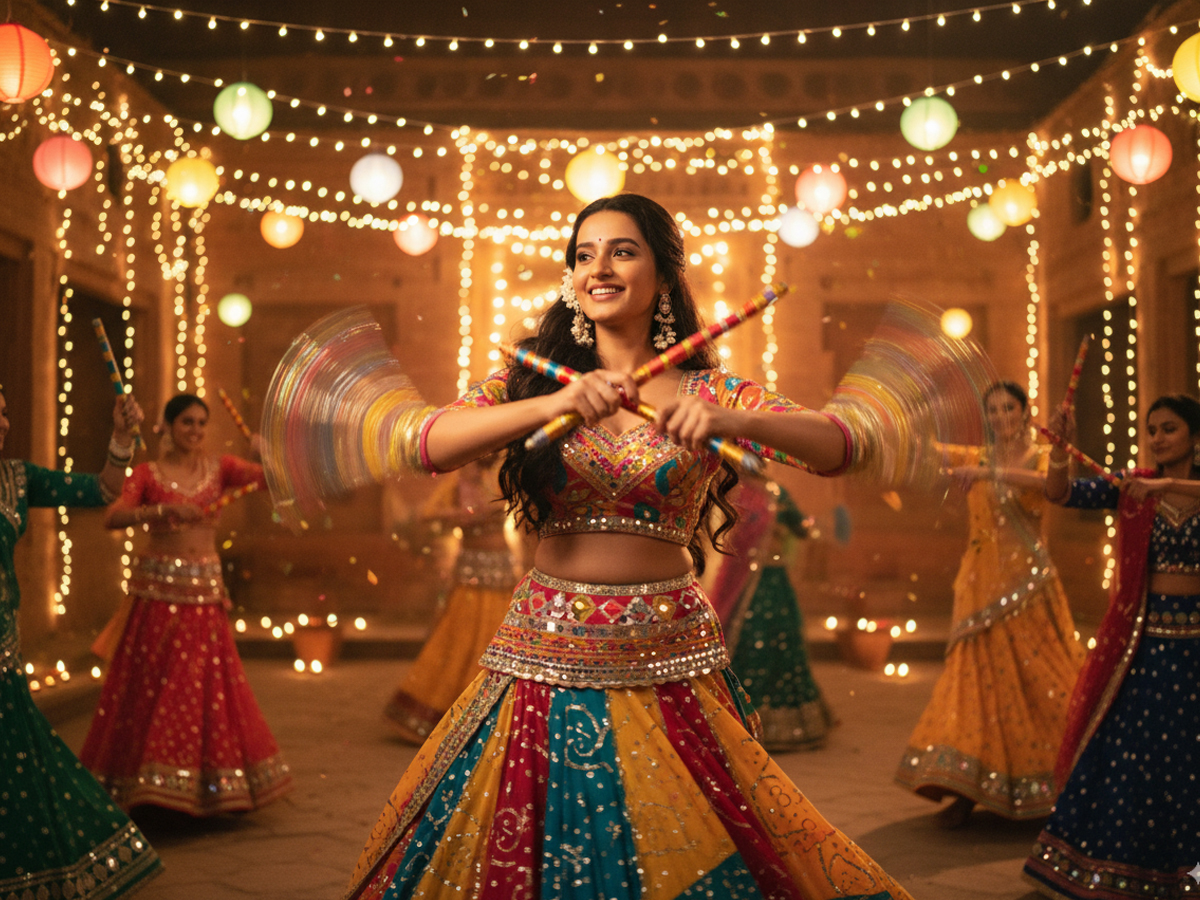 Top 10 AI Prompts for Girls’ Navratri Selfies Using Google Gemini | Prompt Inside