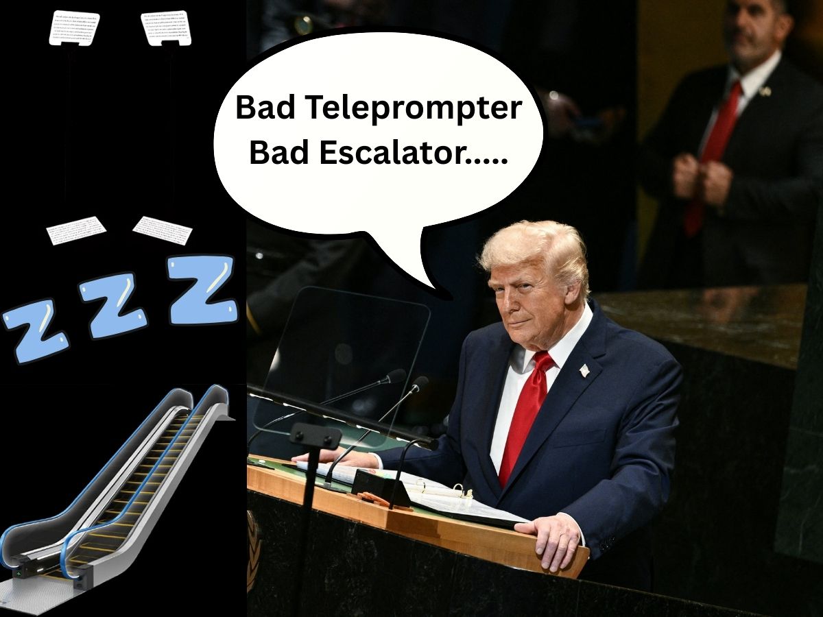 After Palestine and Rant against Climate Initiatives at UNGA, All Trump Got Were ‘Bad Teleprompter’ and ‘Bad Escalator’