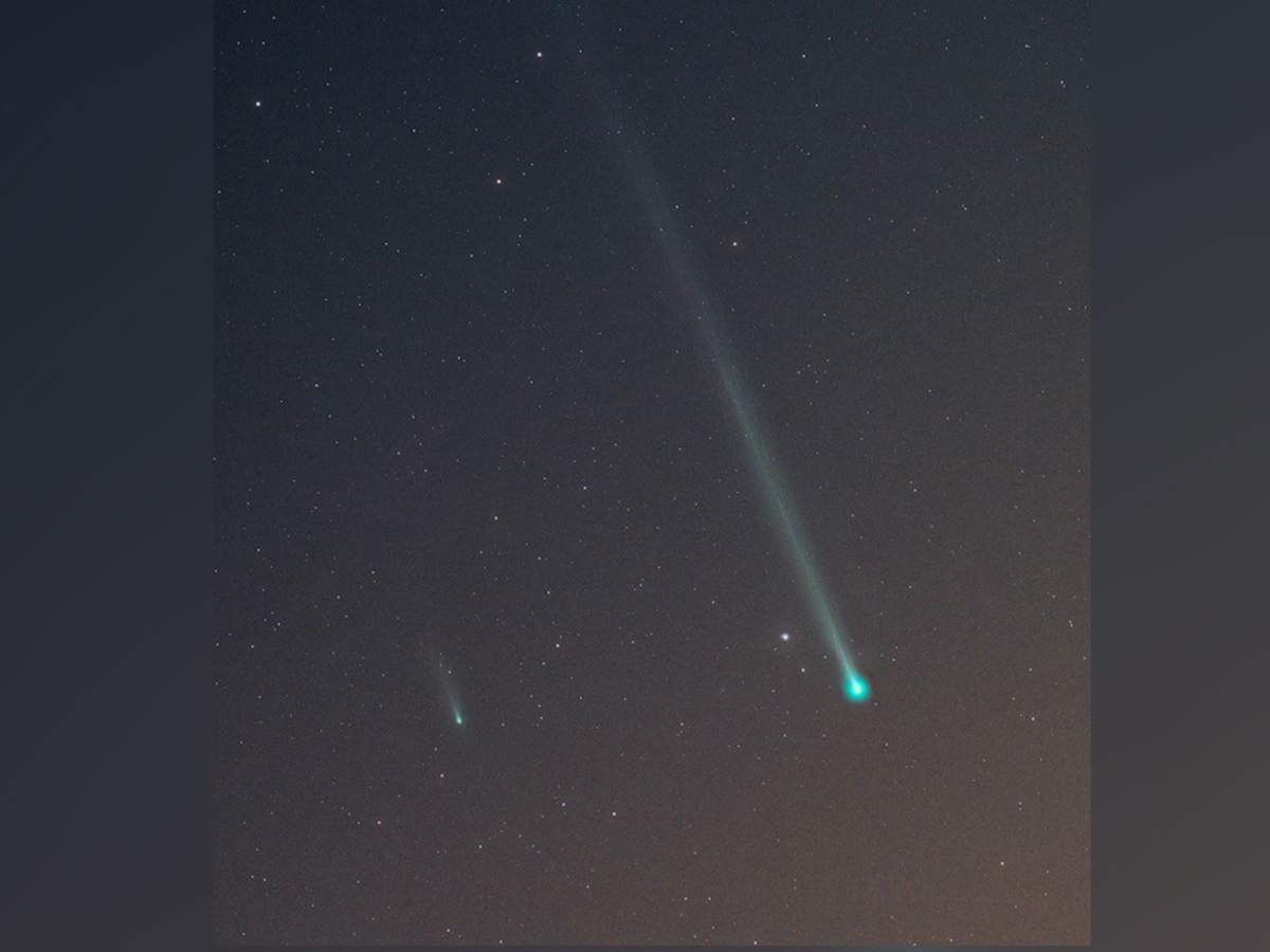 Two Comets Appear to Race Across the Sky in Rare Reunion Island Photo | See the Picture
