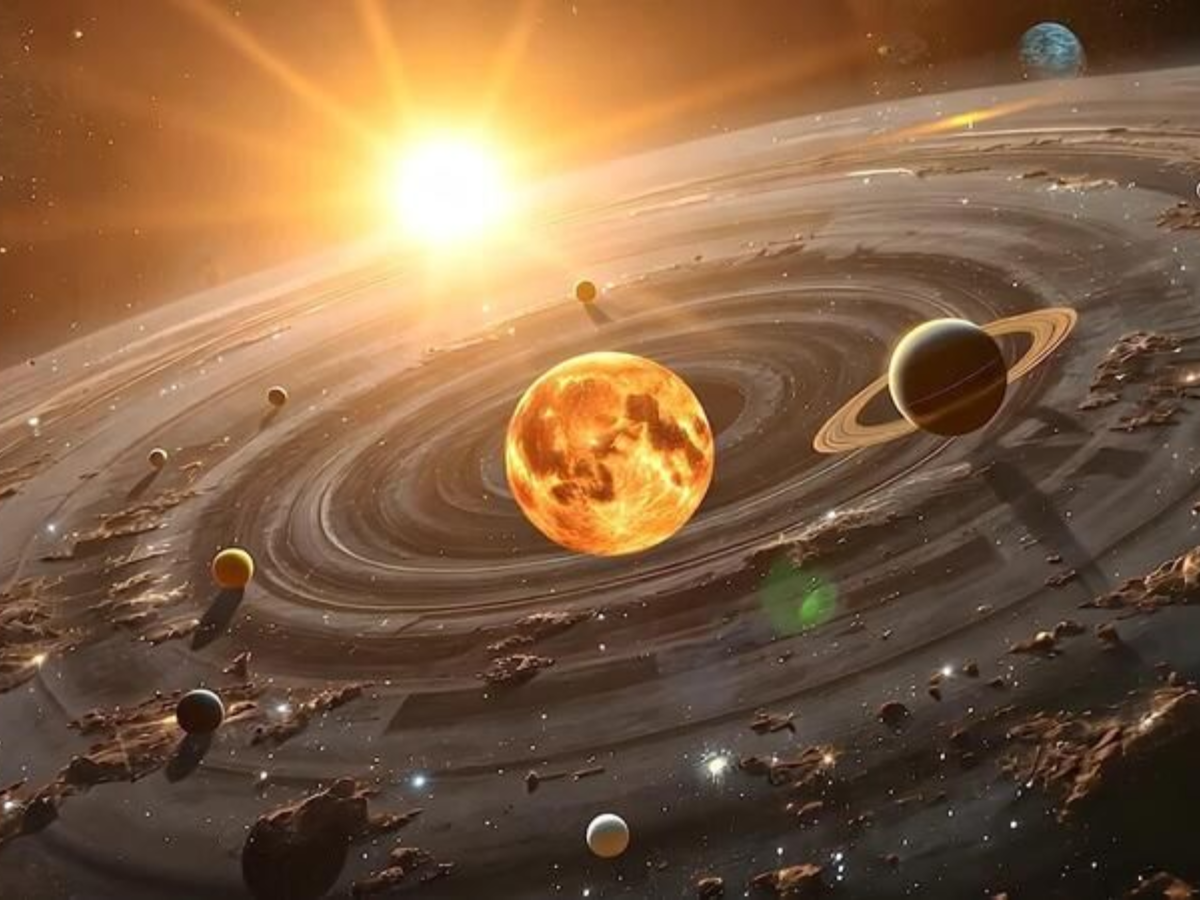 An artist’s concept of a planet orbiting two bright suns. - Photo Gallery