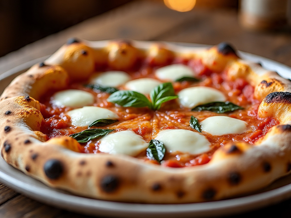Authentic Italian Margherita pizza with fresh basil, mozzarella, and tomato sauce - Photo Gallery