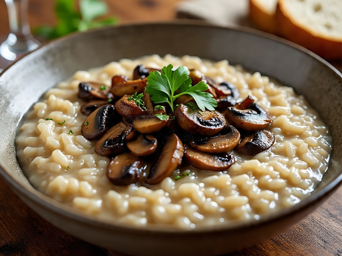 Creamy Italian risotto with mushrooms and herbs - Photo Gallery