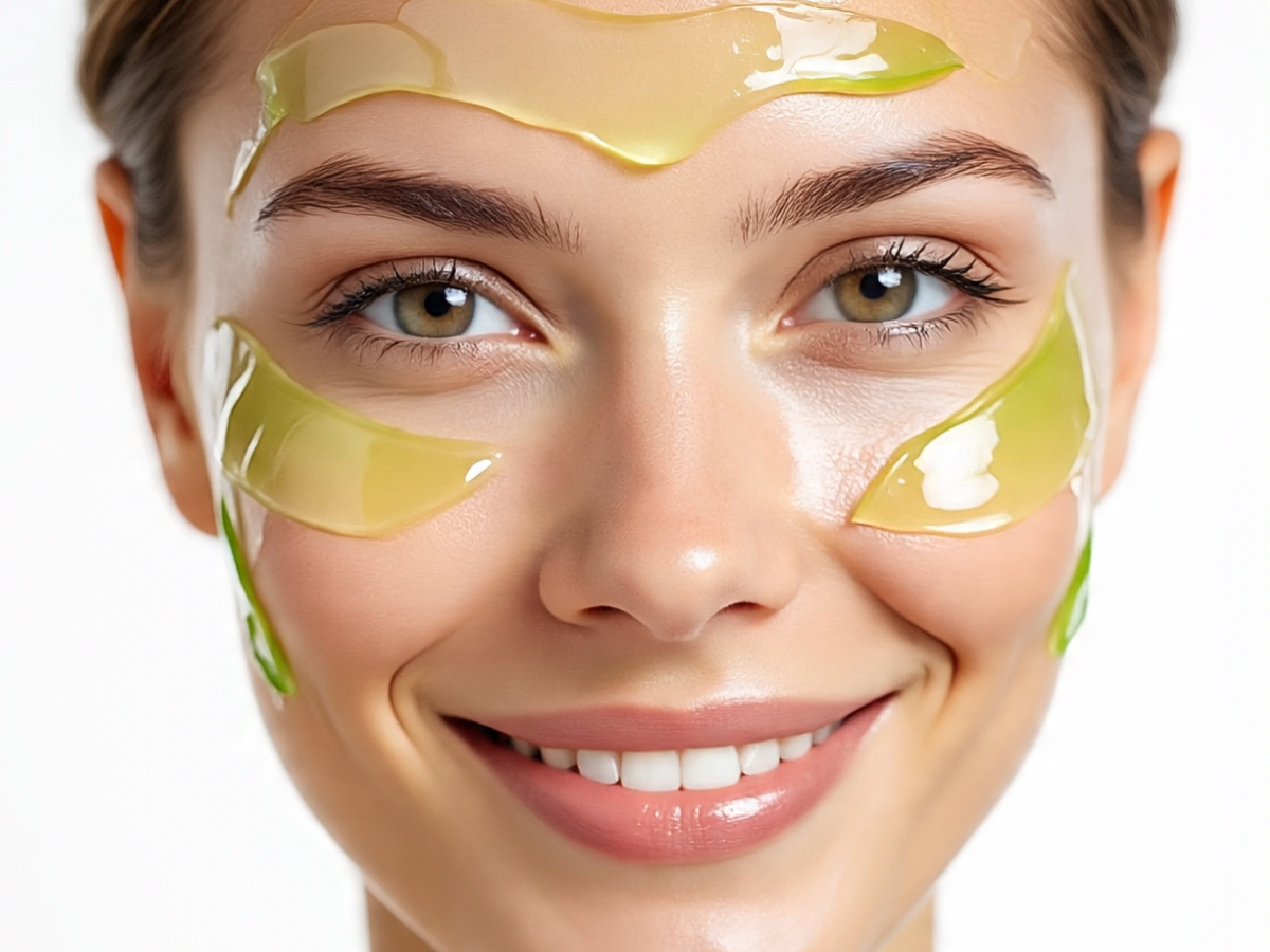 Aloe vera gel applied on skin for natural glow - Photo Gallery