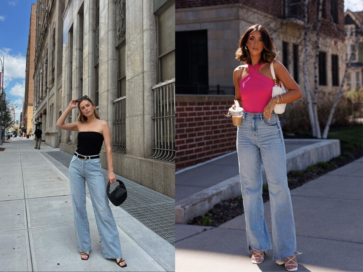 Woman in a tank top paired with jeans for a casual look - Photo Gallery