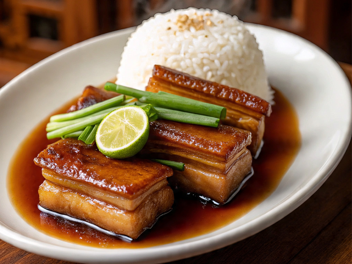 Chinese braised pork belly served in Jiangsu style. - Photo Gallery