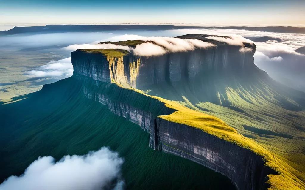 Mist-shrouded tabletop mountain of Mount Roraima - Photo Gallery