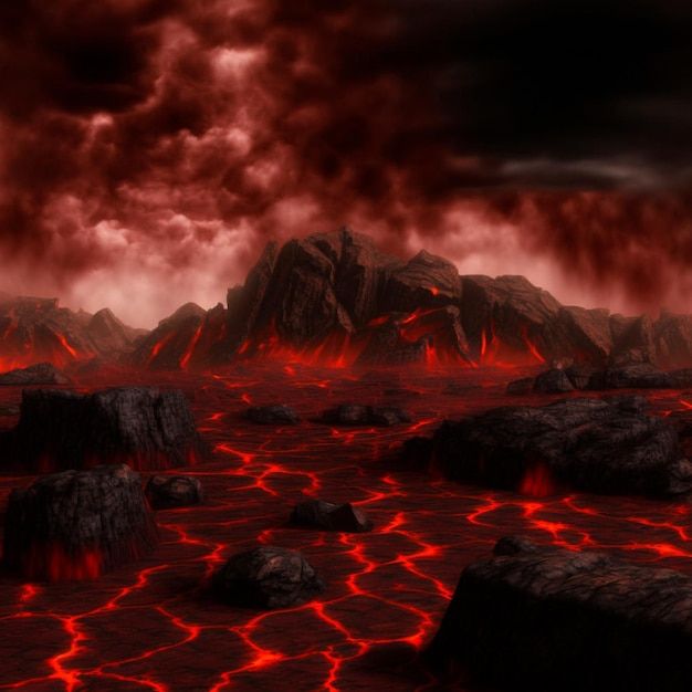 Red glowing magma chamber - Photo Gallery