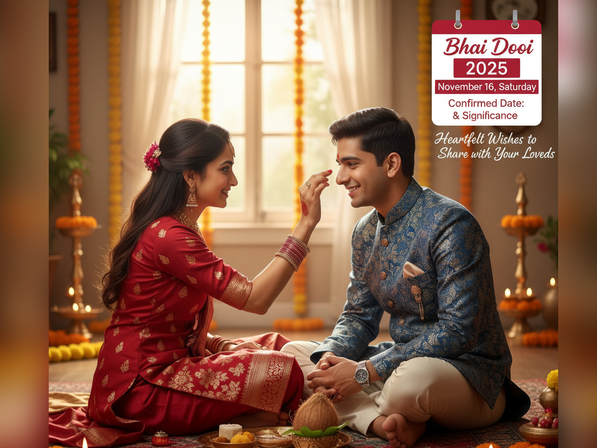 Bhai Dooj 2025 Confirmed Date: Muhurat, Significance & Heartfelt Wishes to Share with Your Loved Ones
