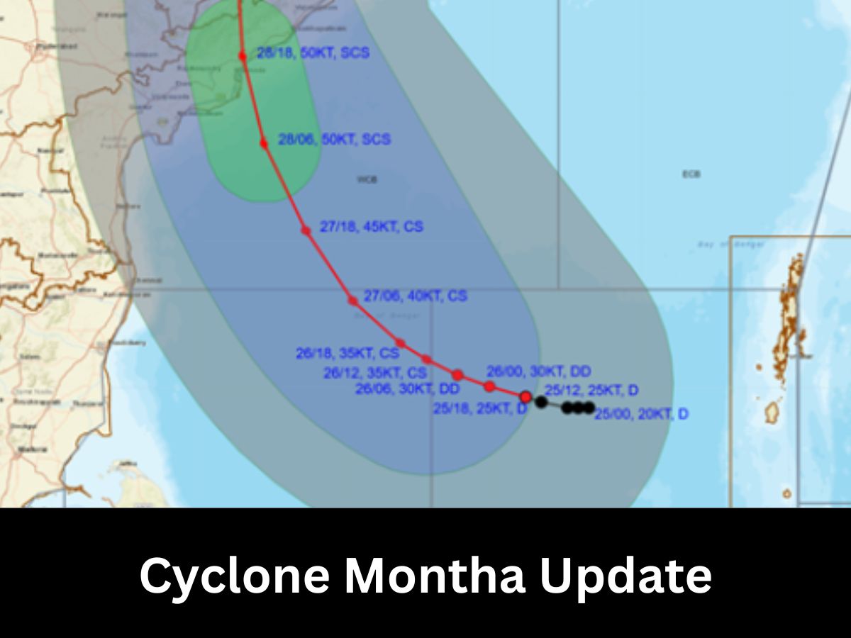 Cyclone Montha Update: IMD Shares Update on Severe Cyclonic Storm Over Andhra Pradesh