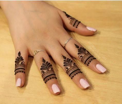 Elegant Simple Finger Henna Designs