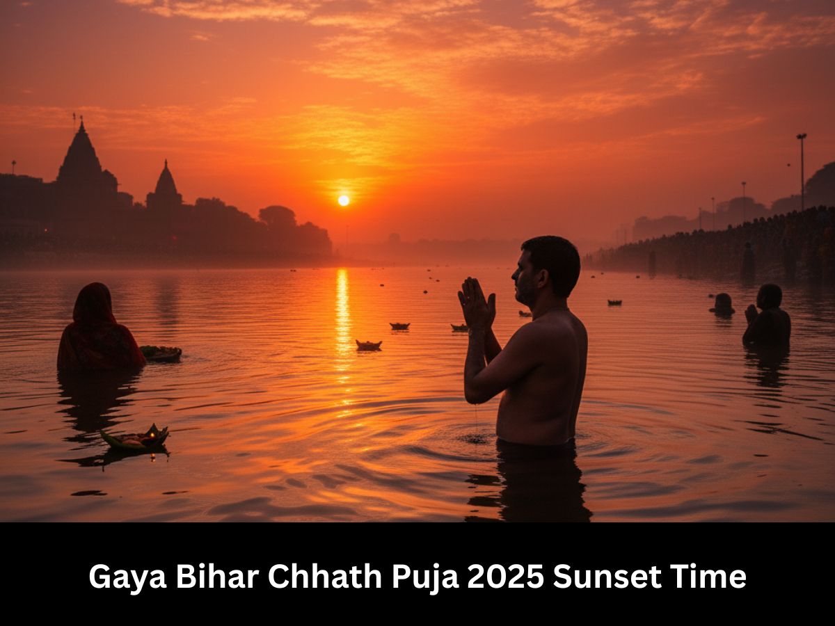 Gaya Bihar Chhath Puja 2025 Sunset Time: Check Sandhya Arghya Sunset Time, Muhurat, Rituals, Puja Vidhi, Kharna Prasad time