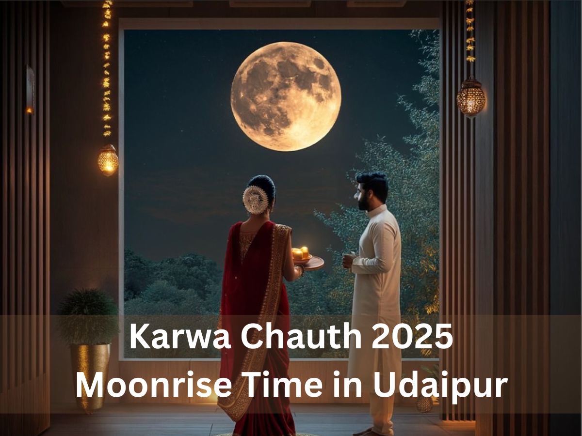 Karwa Chauth 2025 Moonrise Time in Udaipur: Know When the Moon Rises Today