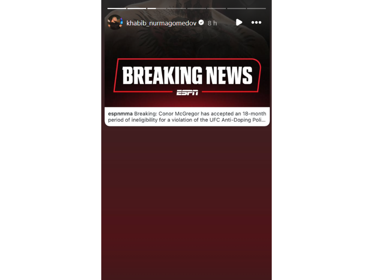 Khabib Raects to Conor Suspension