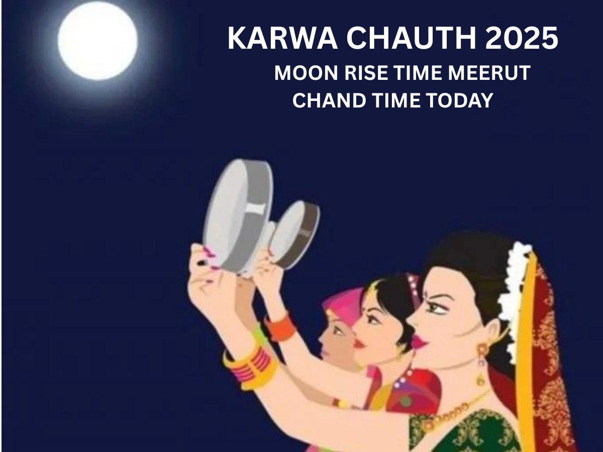 Karwa Chauth 2025 Moonrise Time in Meerut: City Wise Chand Nikalne ka Time Today