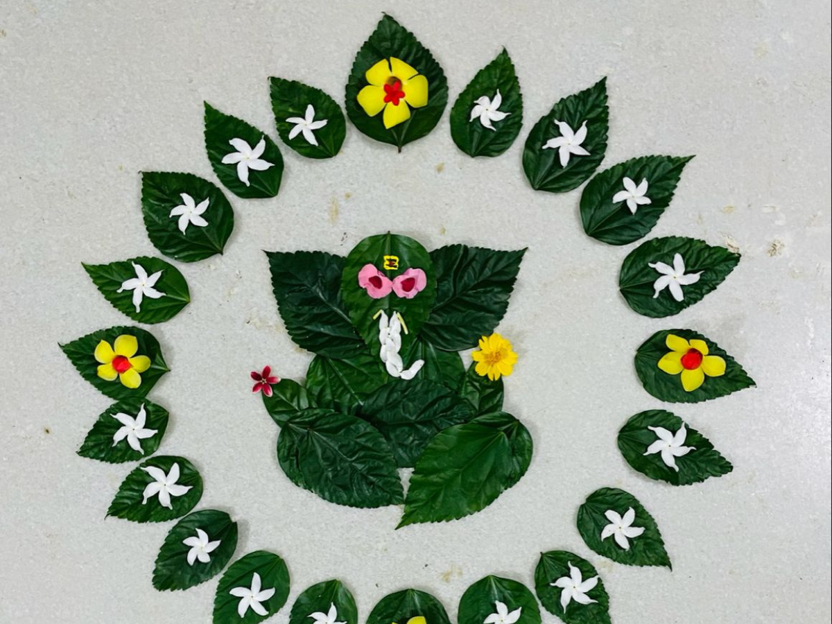 Leaf & Vine Rangoli - Photo Gallery