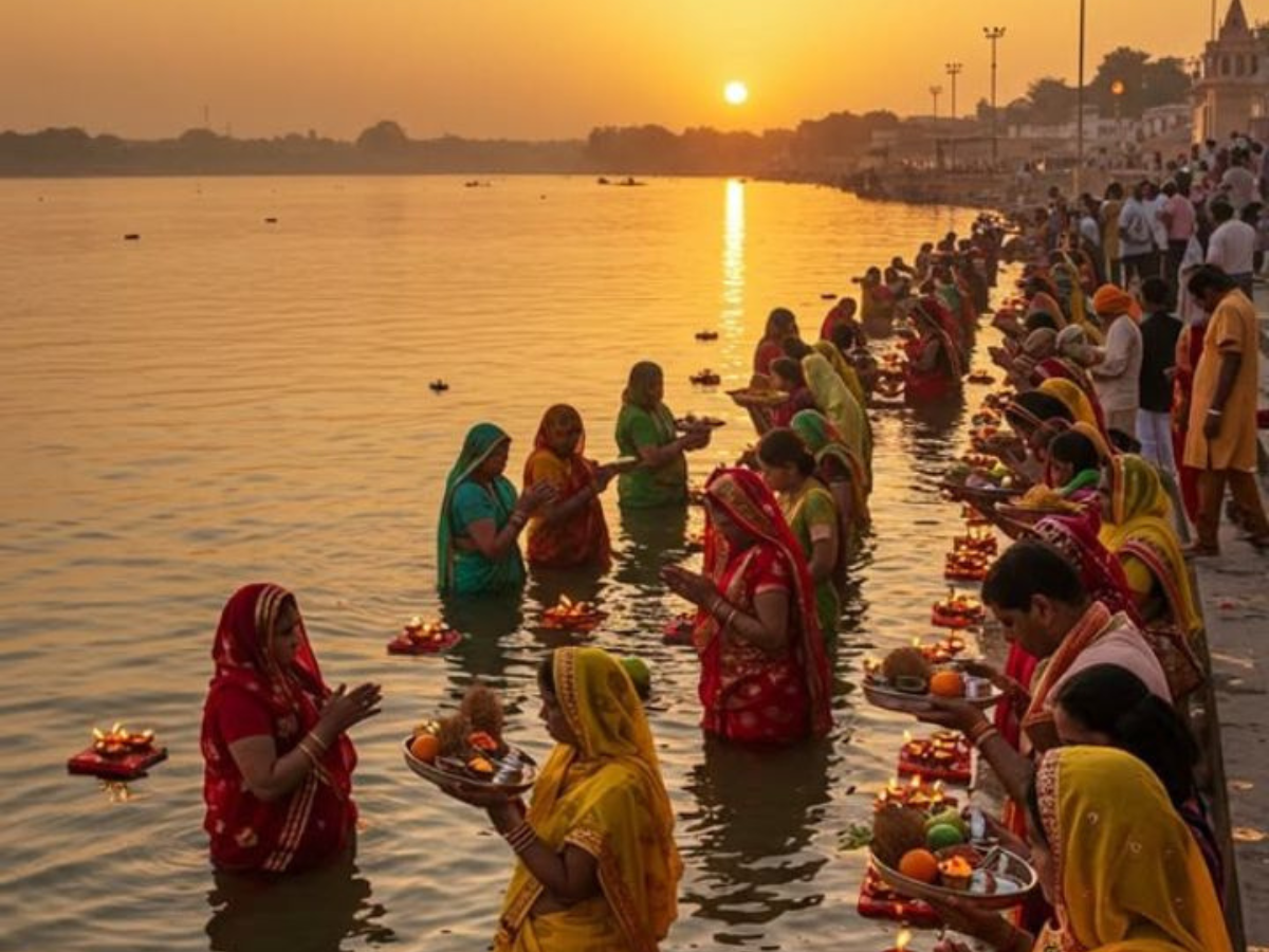 Arghya to the Setting and Rising Sun - Photo Gallery