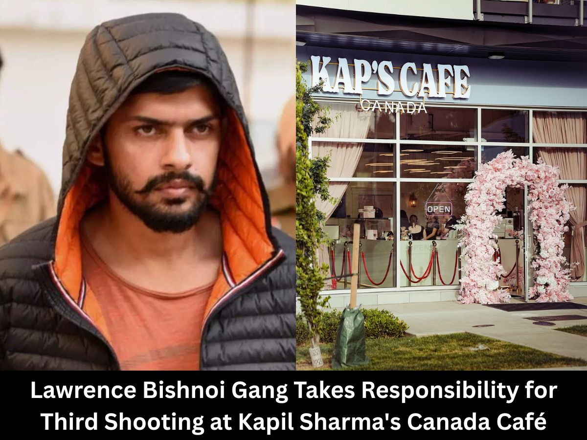 Lawrence Bishnoi Gang Takes Responsibility for Third Shooting at Kapil Sharma’s Canada Café | Watch Shooting Video