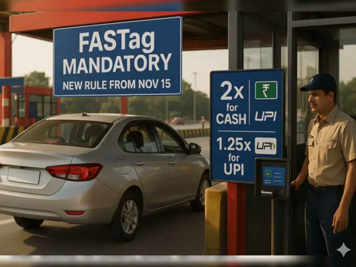 New Toll Rule From November 15, Non-FASTag Vehicles Paying via UPI to Pay 1.25x Toll
