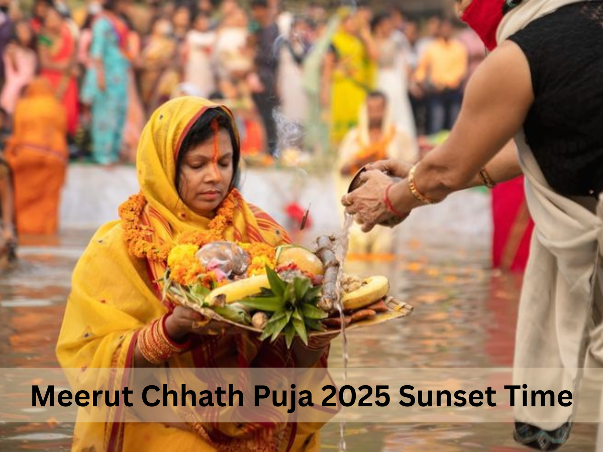 Meerut Chhath Puja 2025 Sunset Time: Check Sandhya Arghya Sunset Time, Muhurat, Rituals, Puja Vidhi & Kharna Prasad time