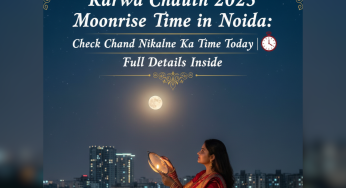 Karwa Chauth 2025 Moonrise Time in Noida: Check Chand Nikalne Ka Time Today