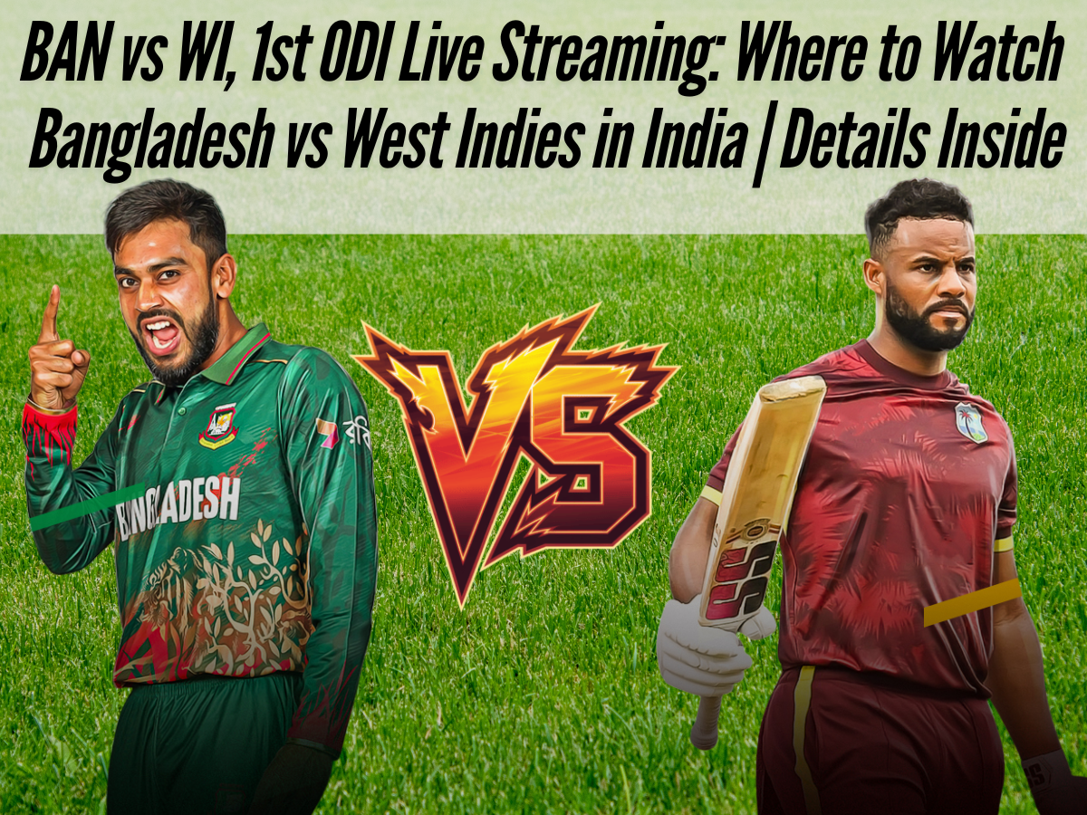 BAN vs WI, 1st ODI Live Streaming: Where to Watch Bangladesh vs West Indies in India | Details Inside