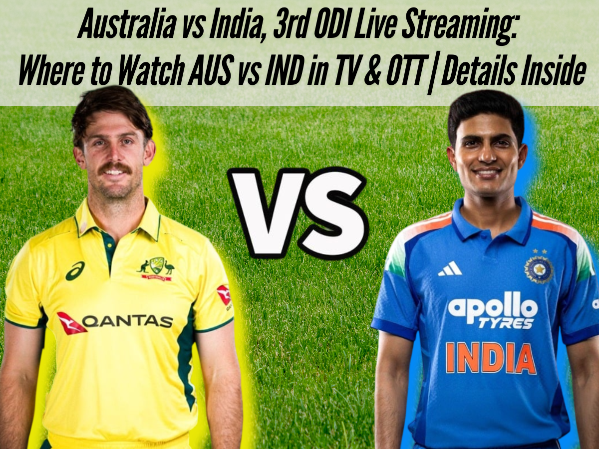 Australia vs India, 3rd ODI Live Streaming: Where to Watch AUS vs IND on TV & OTT | Details Inside