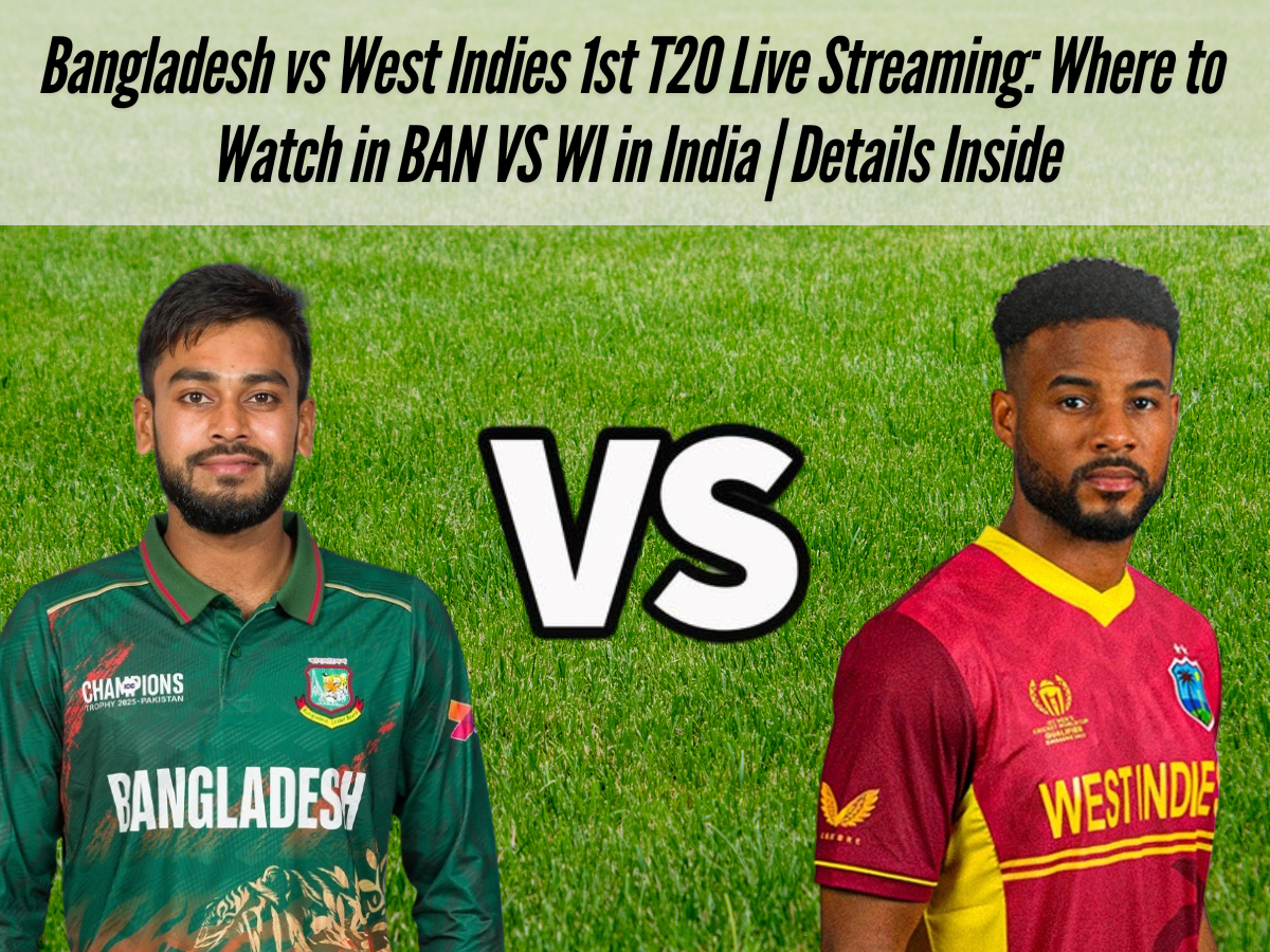 Bangladesh vs West Indies 1st T20 Live Streaming: Where to Watch in BAN VS WI in India | Details Inside