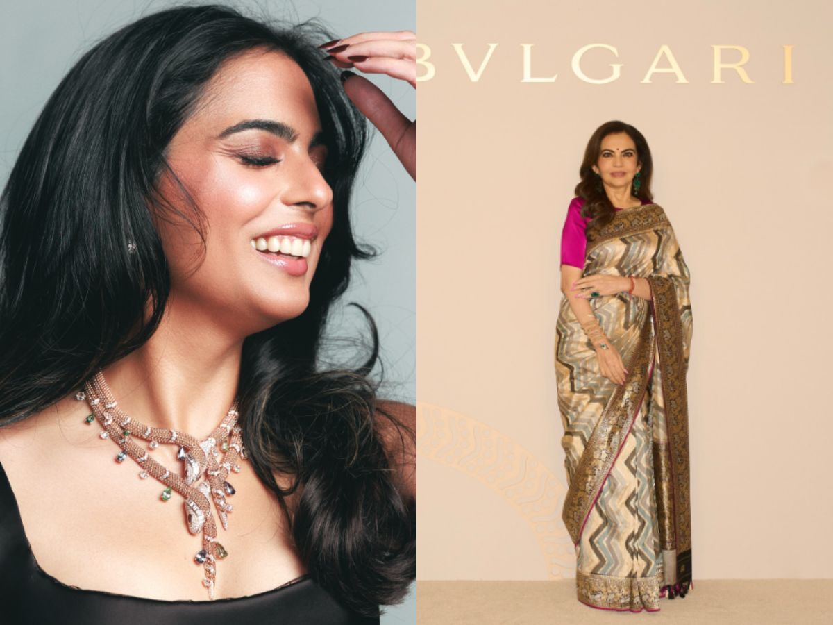 Jewels That Need a Movie: Isha’s Rose Gold Necklace & Nita Ambani’s Silk Saree Turn Eyes at Bvlgari Show | Watch