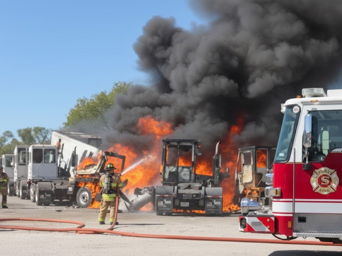 Plane Crash in Fort Worth: Plane Crashes into Trucks Near Hicks Airfield, Sparking Massive Fire | Watch