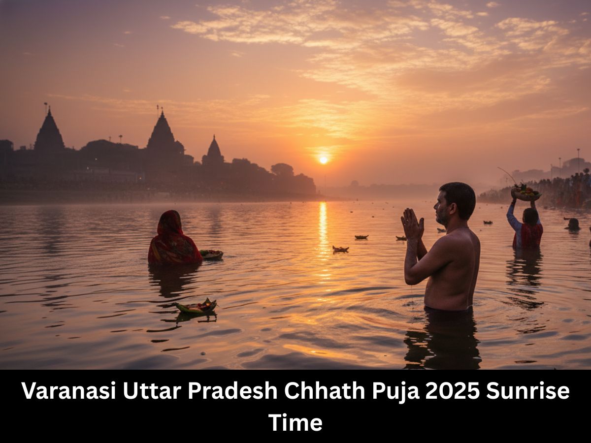 Varanasi Uttar Pradesh Chhath Puja 2025 Sunrise Time: Check Usha Arghya Sunrise Time, Muhurat, Rituals, Puja Vidhi, Paran Date