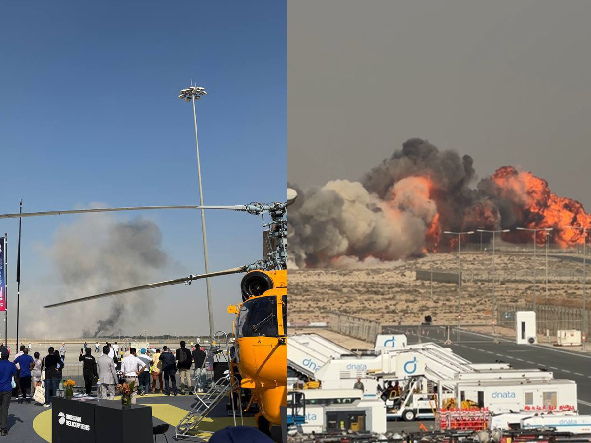 IAF Tejas Fighter Jet Crashes During Demo at Dubai Air Show; Probe Underway | Watch