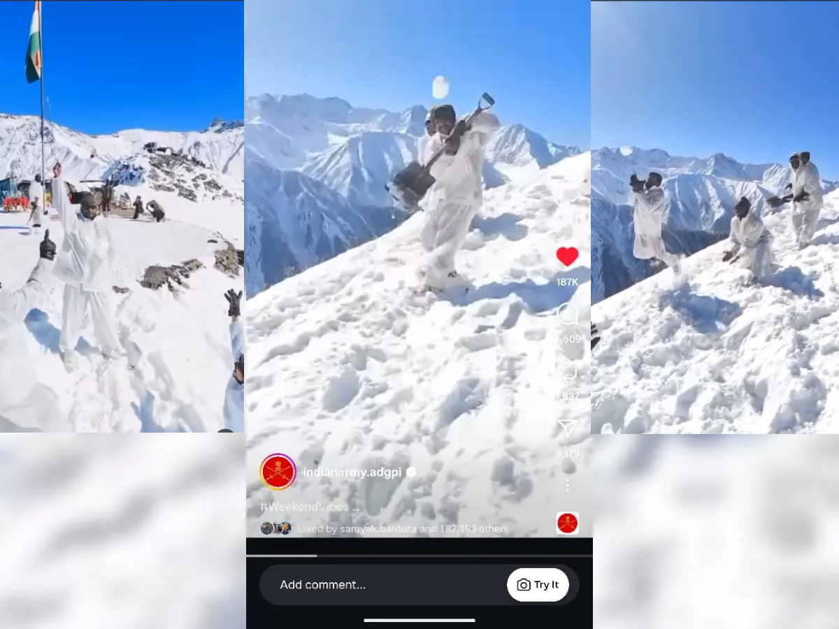 Indian Army Soldiers Play Cricket in Snow; Heartwarming Video Wins the Internet | Video