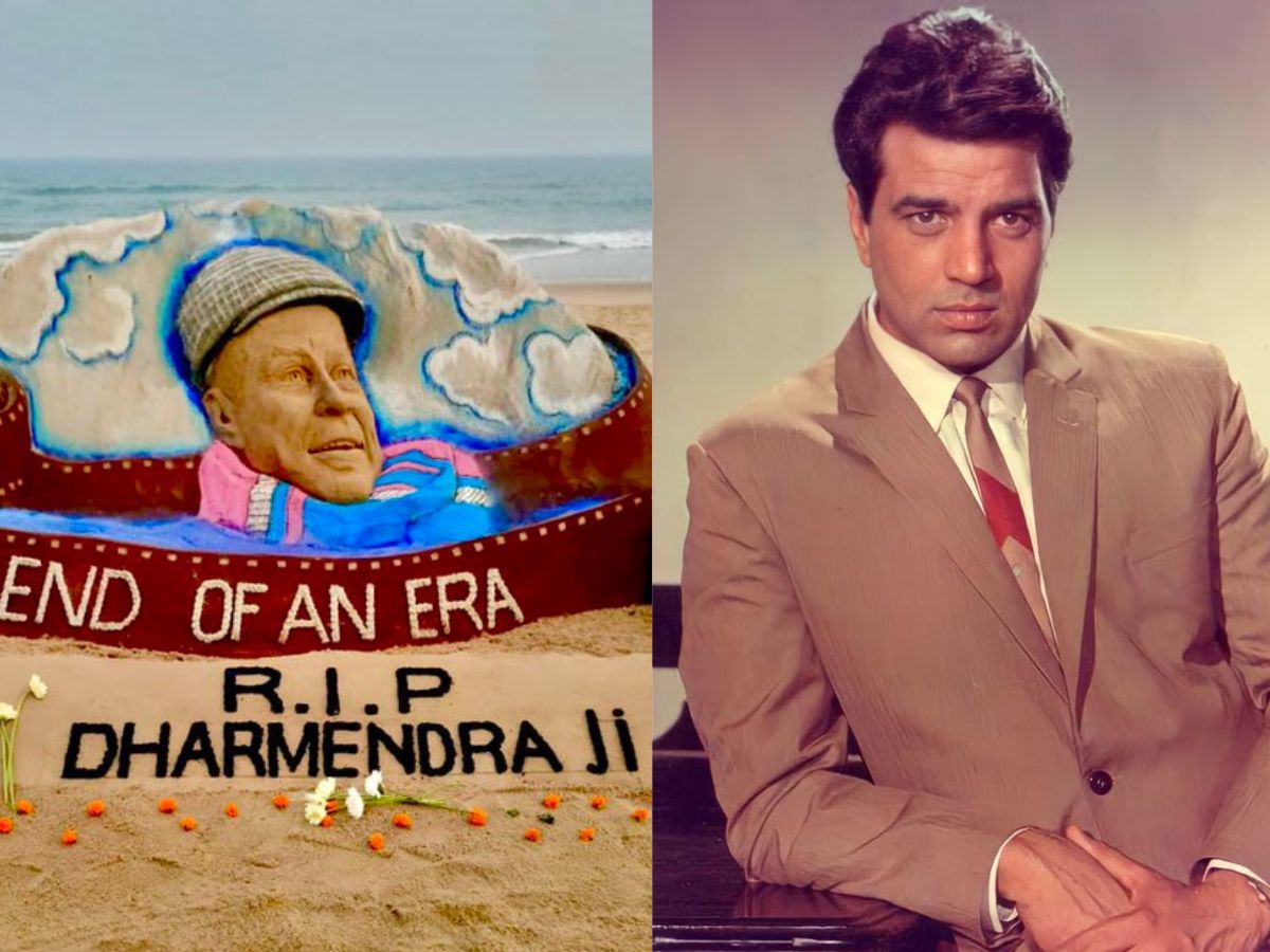 Tribute to the He-Man of India: Sudarsan Pattnaik’s Grand Sand Art Honours Dharmendra Deol | WATCH