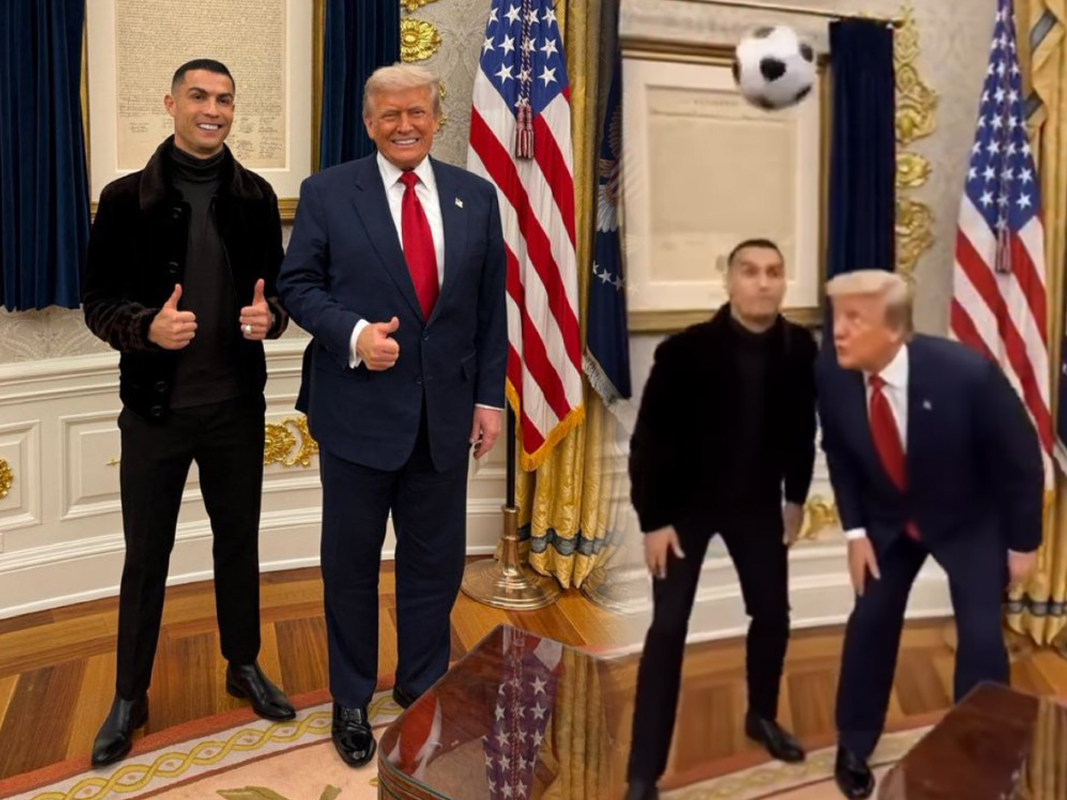 Trump Posts AI Video Playing Football With Ronaldo After White House Meeting | Watch